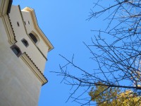 Věž kaple sv. Vojtěcha na podzim