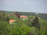 Kostelec nad Černými lesy: Výhled od zámku.