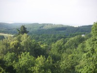 Kostelec nad Černými lesy - výhled do krajiny od zámku