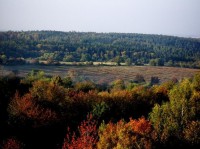 Podzimní výhled do krajiny: Výhled od zámku.