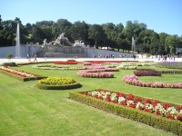 Schonbrunn, zahrada s fontánou