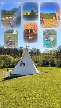 Teepee u Vlčího potoka - Jičíněves